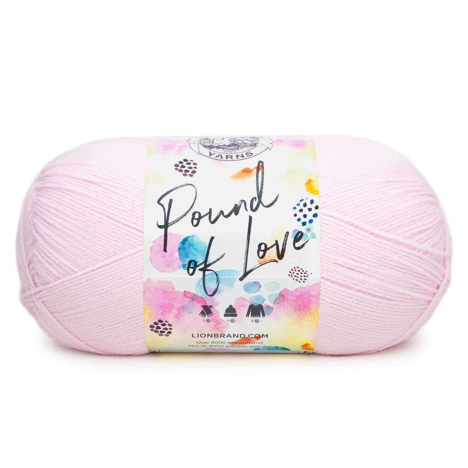 Lion Brand Pound of Love Yarn Pastel Pink, Acrylic Yarn Pastel Pink  306552303 