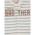 thumbnail image 3 of Carter's Child of Mine Baby Boys' Sleep N Play - Stripe Little Brother, 3 of 3