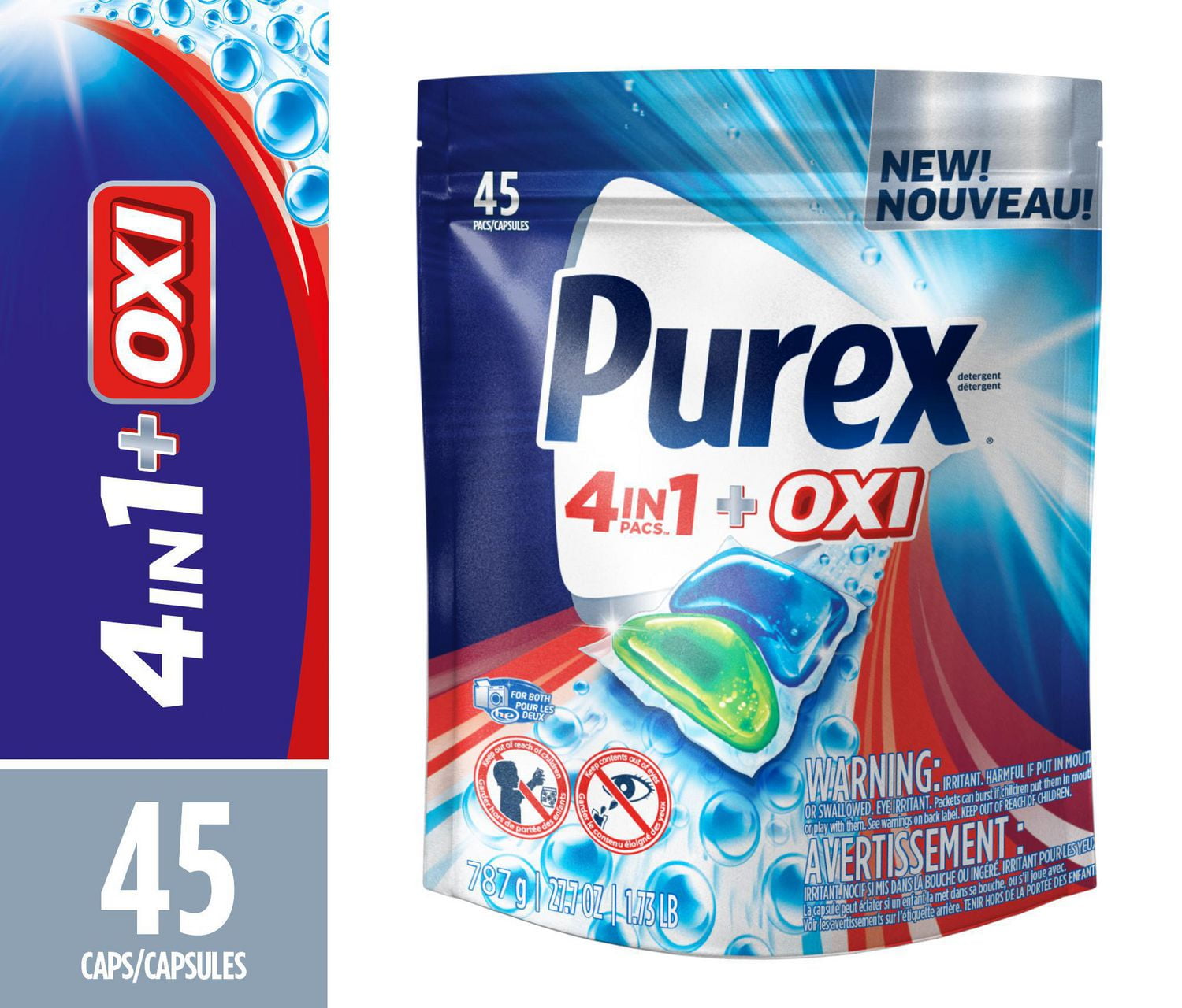 Purex Laundry Detergent Pacs, 4in1 + OXI Walmart Canada