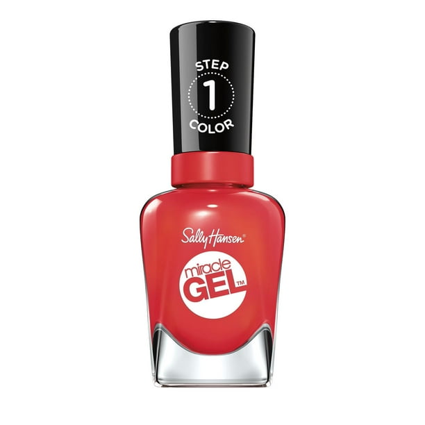 Sally Hansen Miracle Gel Nail Colour, 2 Step Gel System, No UV Light Needed, Up to 8 Day Wear, Chip-resistant and long-wear nail polish