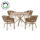 Ensemble table et chaises 5 pièces pour patio Dune HOMETRENDS - Taupe – image 2 sur 9