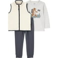 thumbnail image 1 of Carter's Child of Mine Toddler Boys' 3-Piece Set - Grey Sherpa Bear, 1 of 6