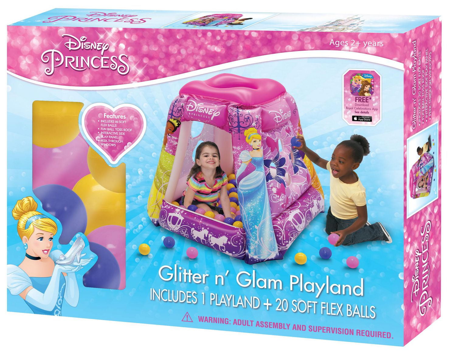 Disney Princess Glitter N Glam Playland with 20 balls