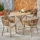 Ensemble table et chaises 5 pièces pour patio Dune HOMETRENDS - Taupe – image 1 sur 9