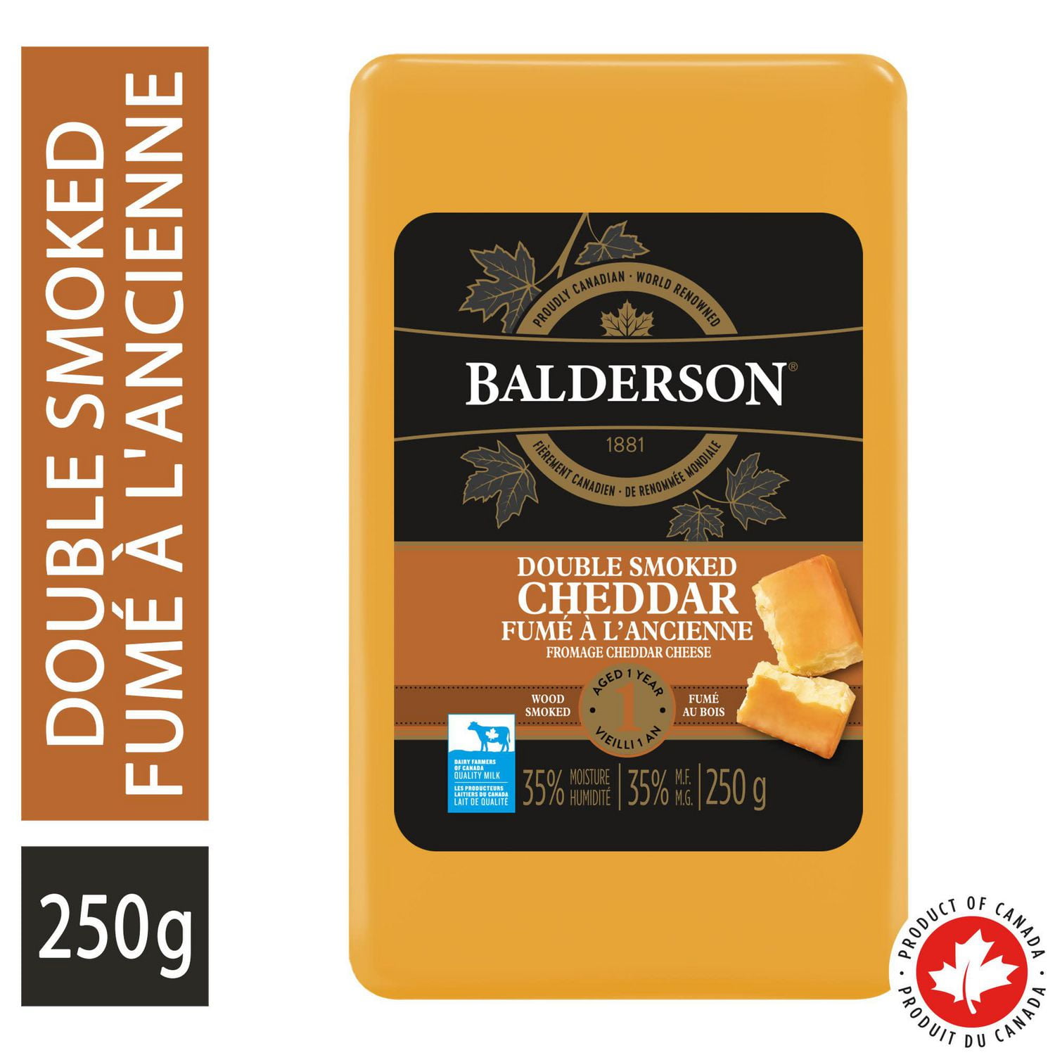 Balderson Double Smoked Cheddar Cheese, 250g