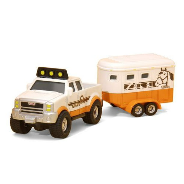 Camion avec remorque pour chevaux miniature