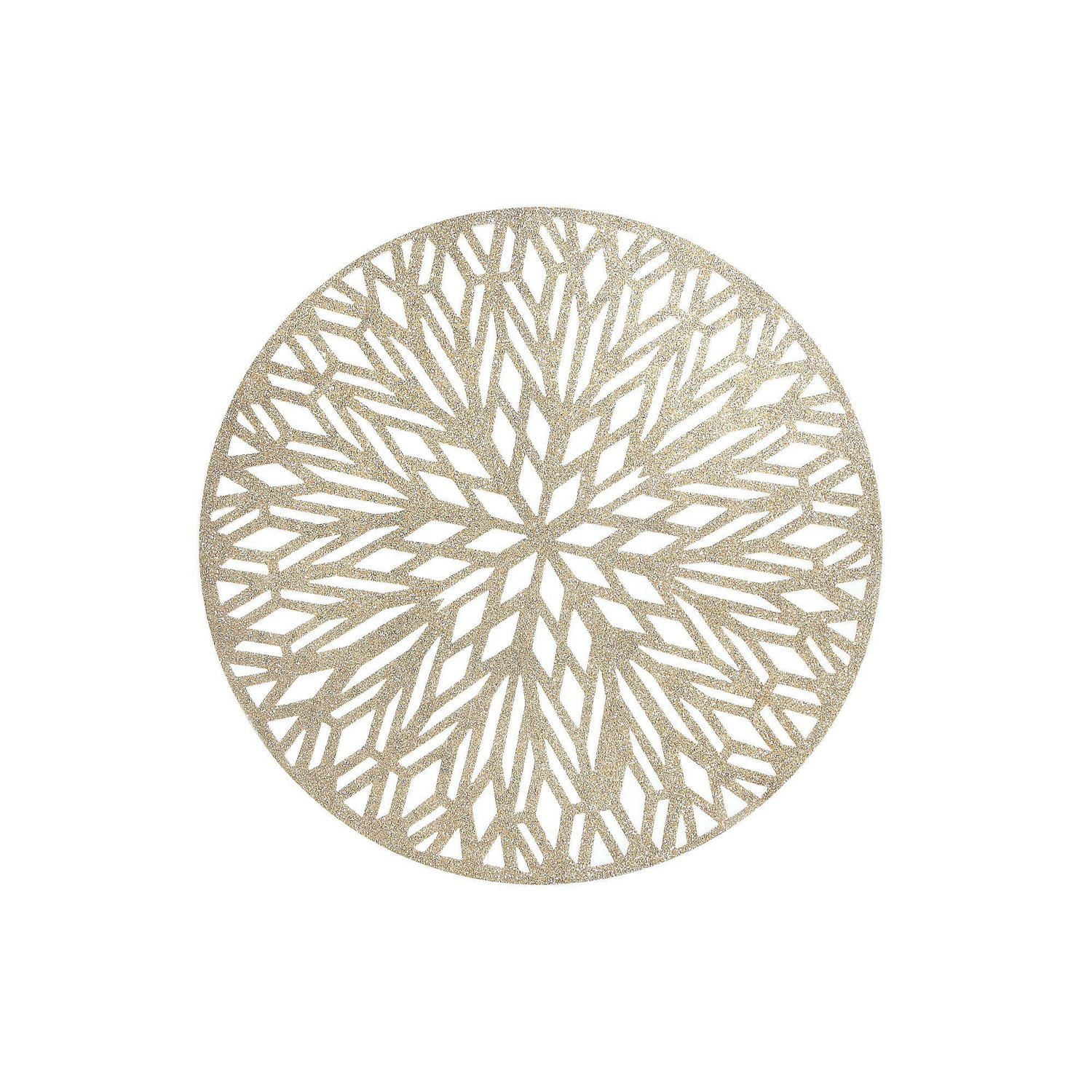 Round Pvc Cut Out Placemat With Glitter (Snowflake) (Gold) Walmart Canada