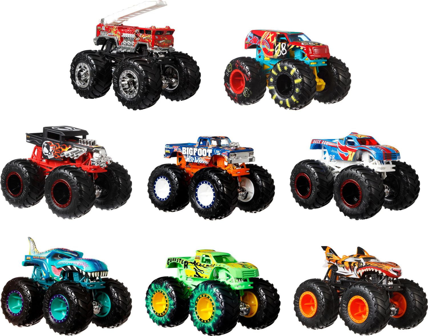 Hot Wheels Monster Trucks Live 8 Pack Toy Trucks Gift for Kids 3