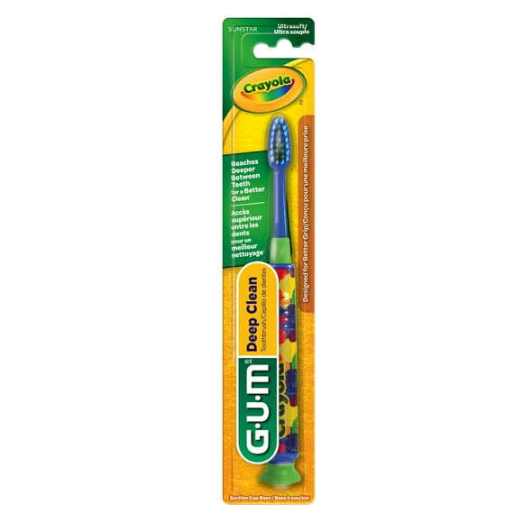 GUM® CRAYOLA™ Kids' Deep Clean Toothbrush, Soft Bristles, 5+