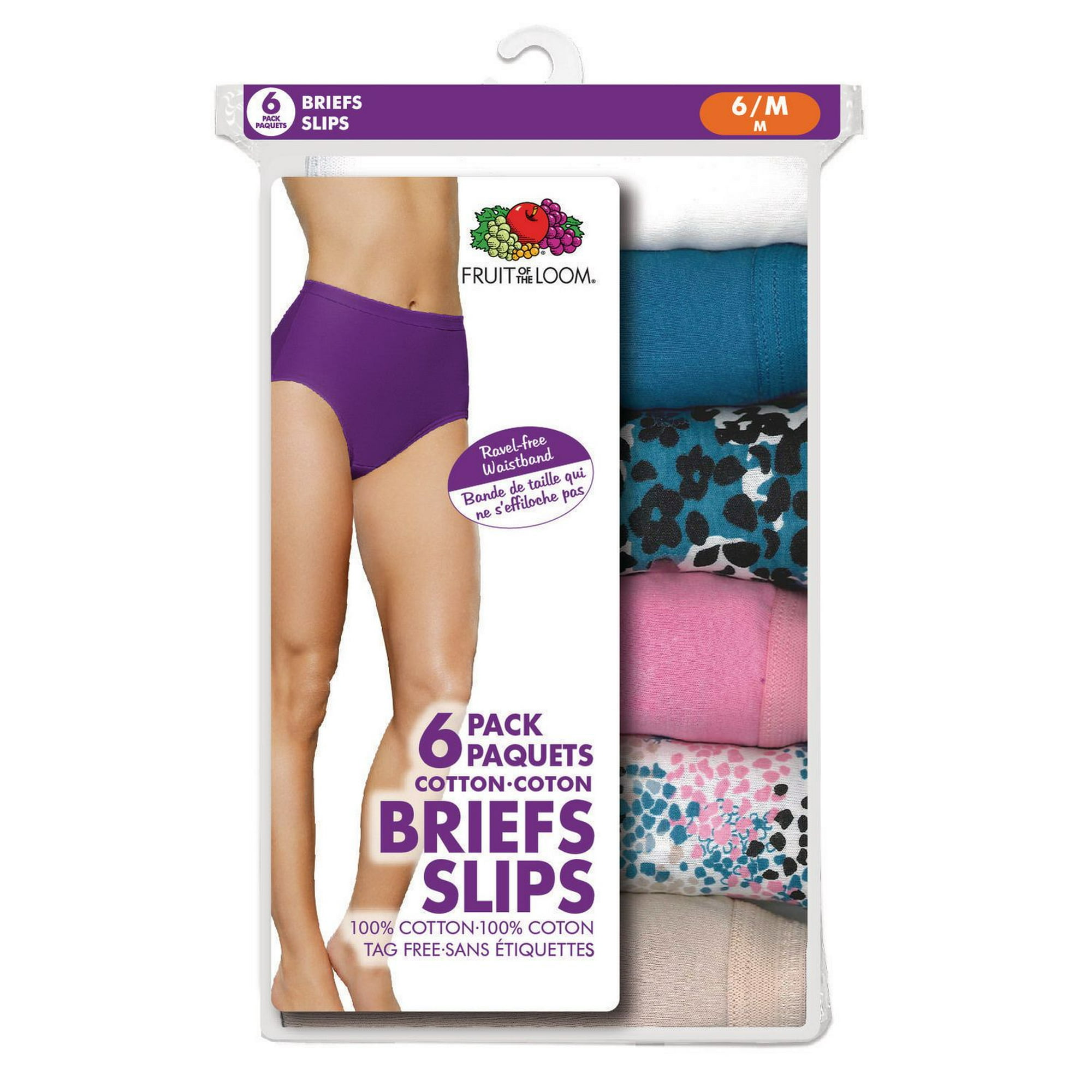 Fruit of the Loom Women's High-Rise Cotton Briefs with Ravel-Free Wais –  Giant Tiger