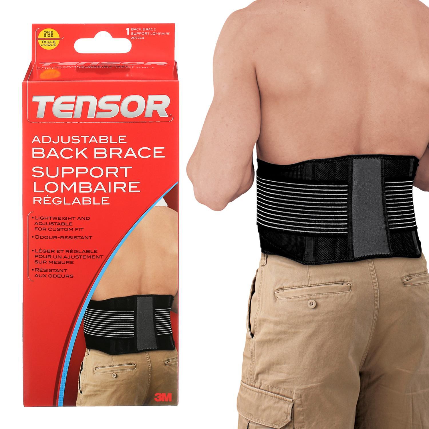 Tensor™ Back Brace, black, adjustable