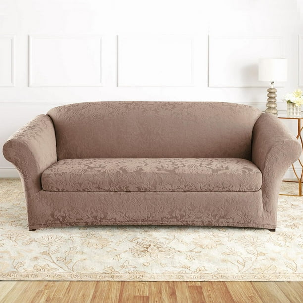 Sure Fit Jacquard Damask Stretch Sofa Slipcover 