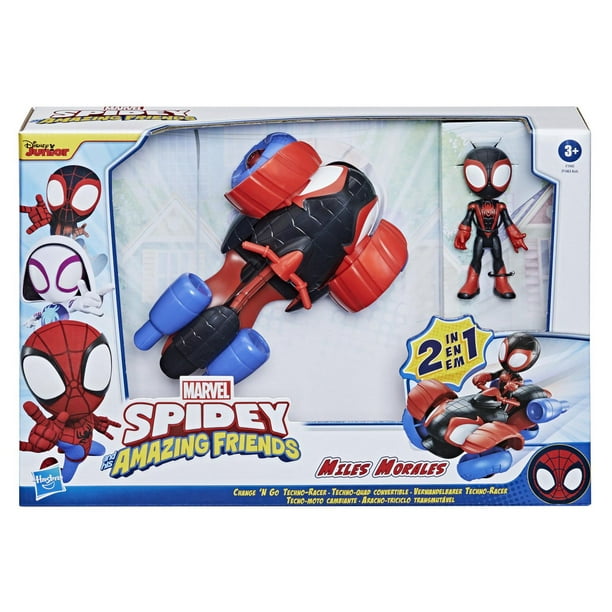 Spiderman - Jeu de Véhicules Spiderman Spidey And His Amazing Friends:  Miles Morales Quick Shot 2 en 1 3 Pièces - Circuits - Rue du Commerce