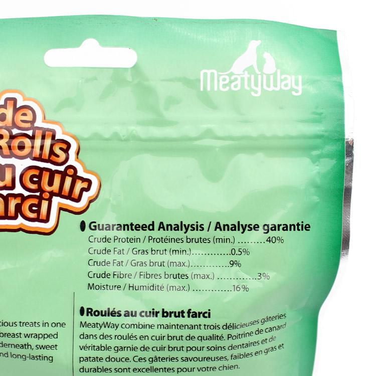 MeatyWay Rawhide Stuffed Rolls Dog Treats