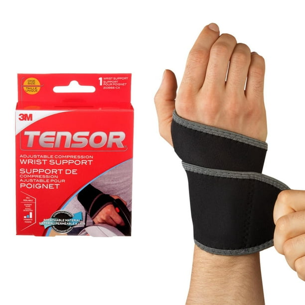 Tensor™ Adjustable Compression Wrist Support, black, adjustable