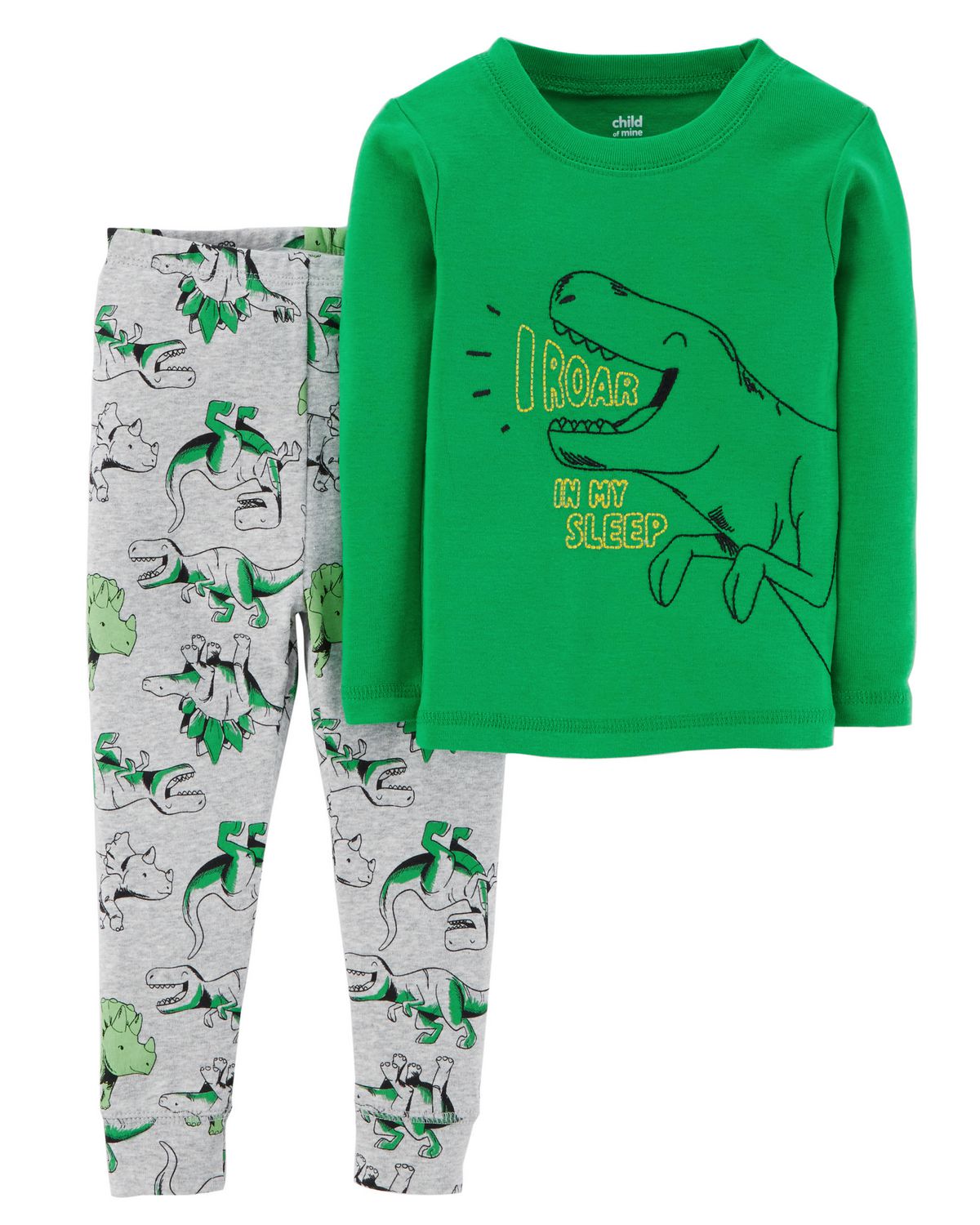 Child of Mine made by Carter's Infant Boys' Cotton 2-piece Pyjama -DINO ...