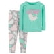 Pyjama 2 pièces pour bébé Coton Fille Child of Mine made by Carter’s – Chat – image 1 sur 1