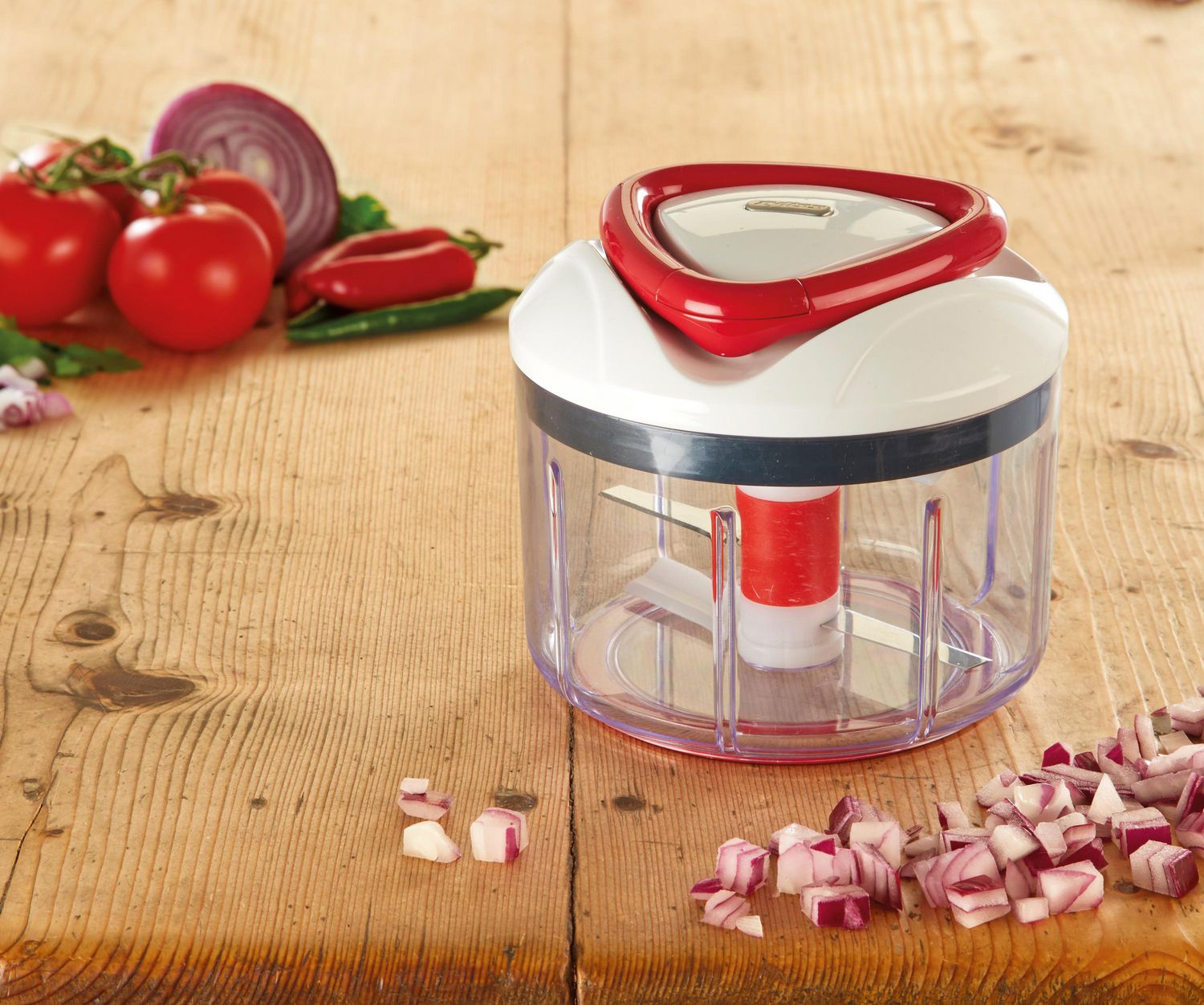 Zyliss E910015U ZYLISS Easy Pull Food Chopper and Manual Food Processor -  Vegetable Slicer and Dicer - Hand Held