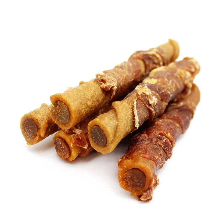 MeatyWay Rawhide Stuffed Rolls Dog Treats