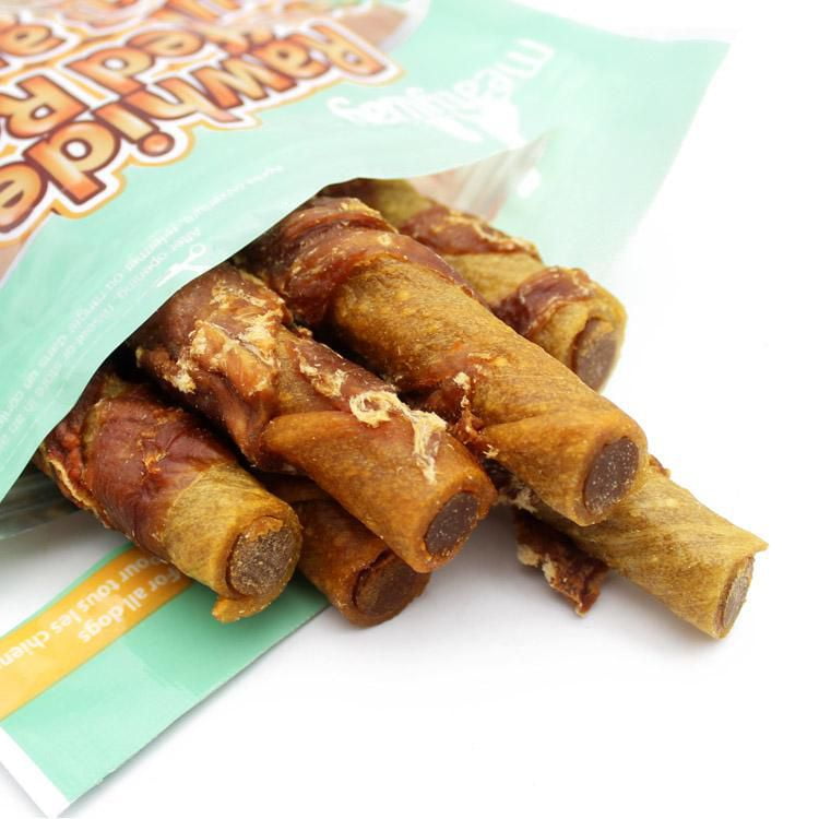 MeatyWay Rawhide Stuffed Rolls Dog Treats