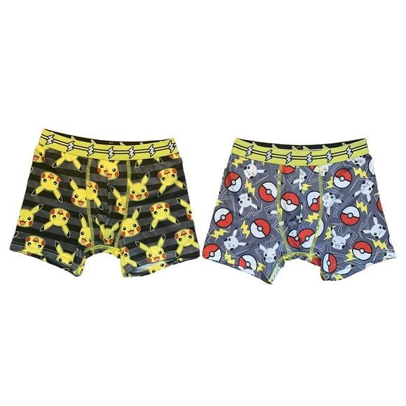 Pokemon Boys 2 Pack Boxers, Sizes: XS-L