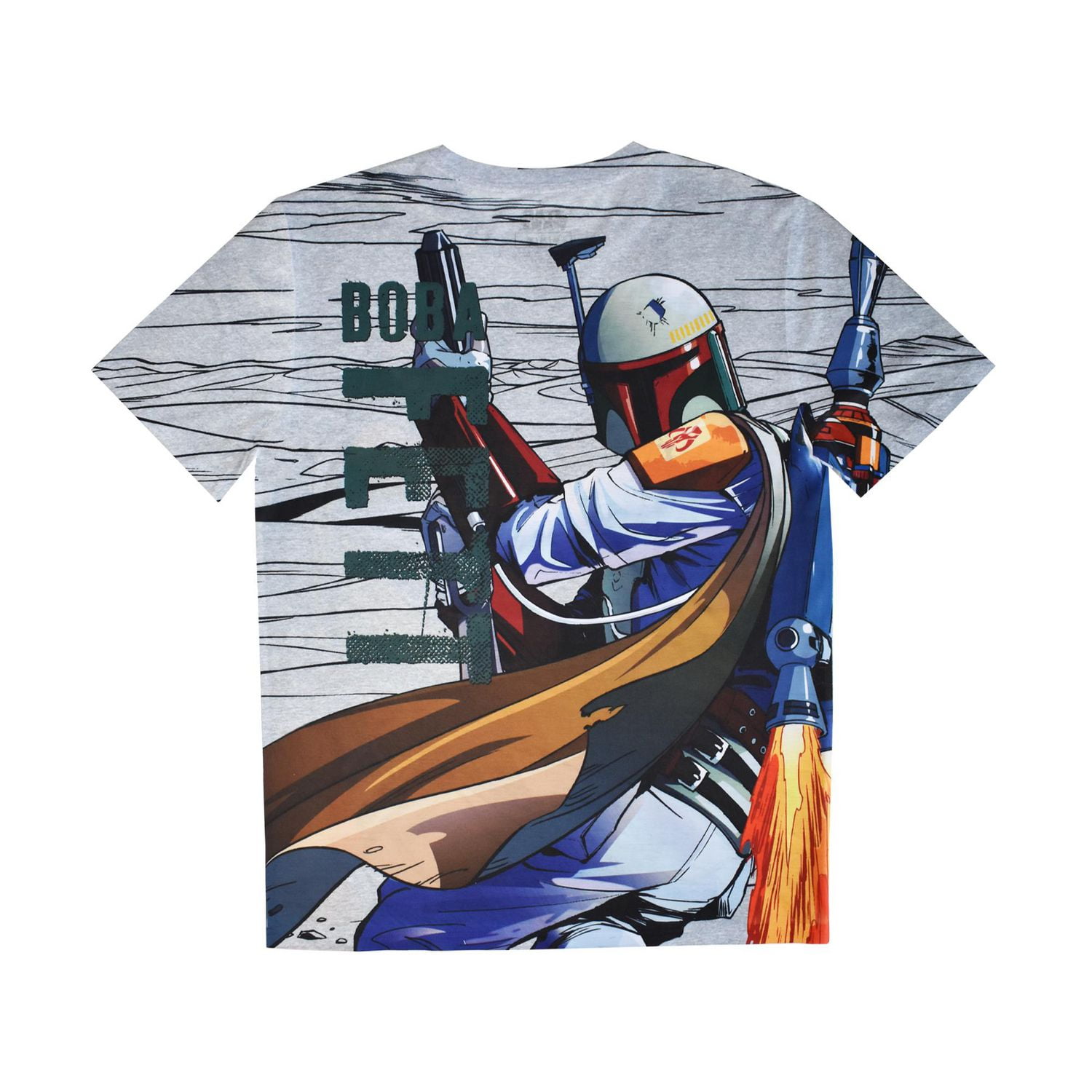 T-shirt à manches courtes Star Wars Boba Fett Jetpack pour hommes