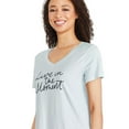thumbnail image 2 of George Women's V-Neckline Sleep Tee, 2 of 6