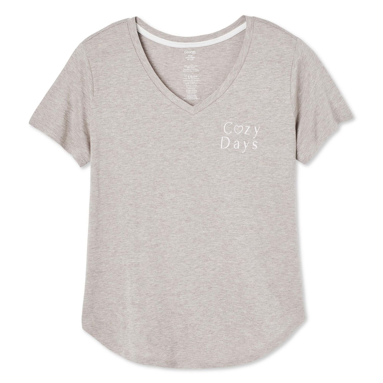George Women's V-Neckline Sleep Tee, Sizes XS-XXL