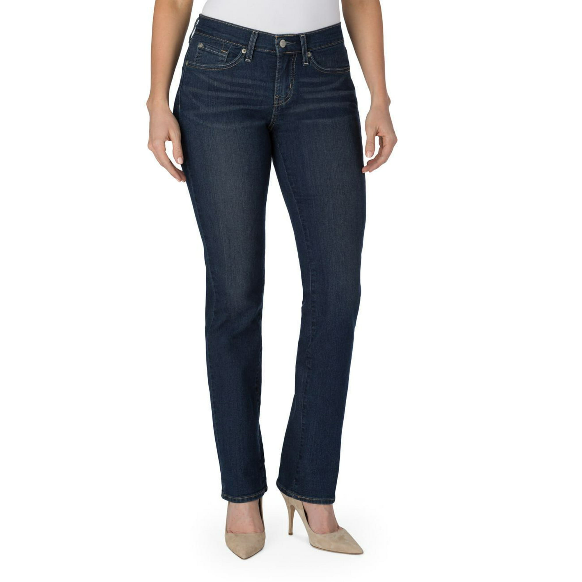 Signature by Levi Strauss & Co. Gold Womens Mid-Rise Slim Fit Capris  (Available in Plus Size) : : Clothing, Shoes & Accessories