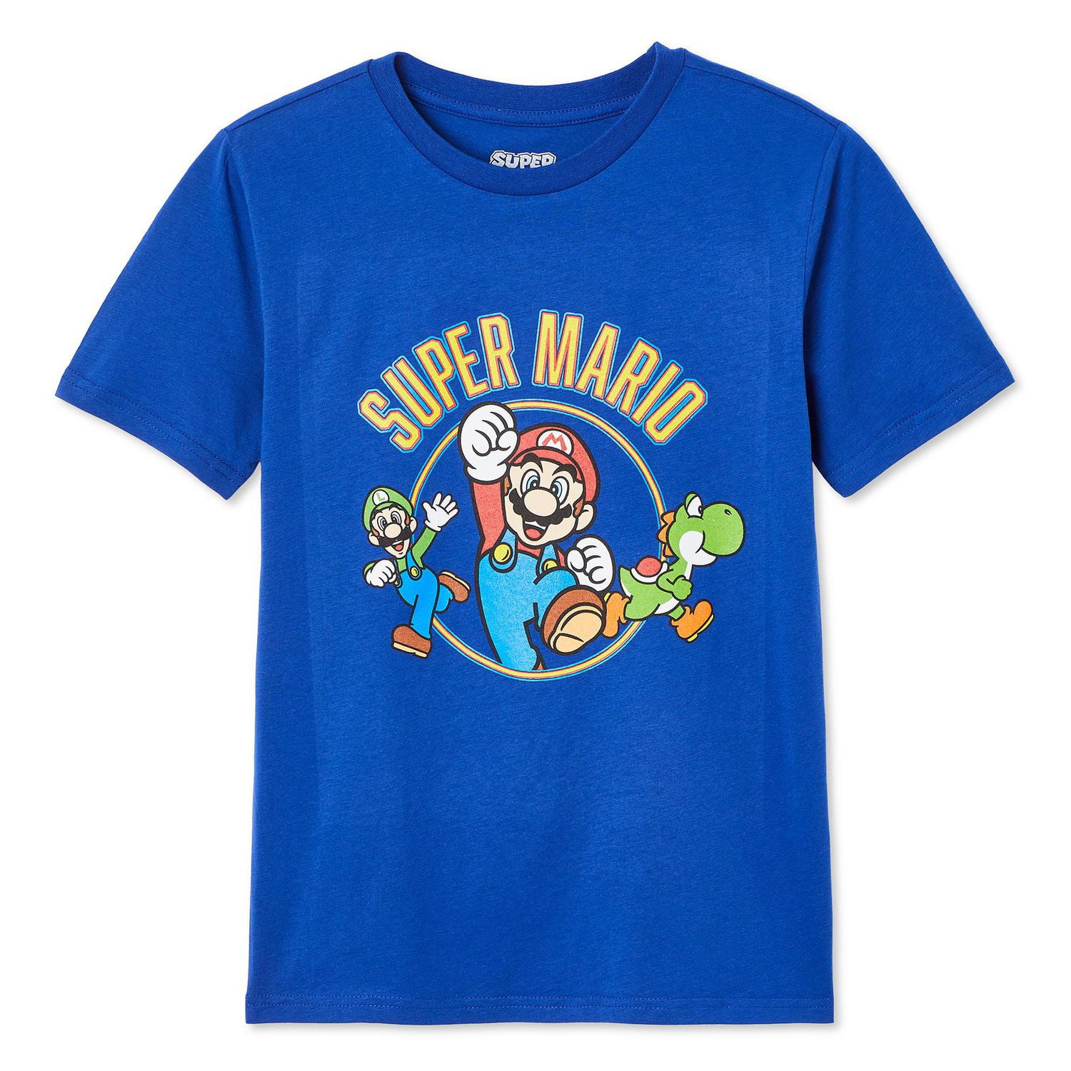 T-shirt à manches courtes Super Mario Bros. pour garçons Tailles TP–TG