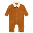 thumbnail image 1 of Modern Moments by Gerber - 1 piece Oversized Romper - Brown, 1 of 8