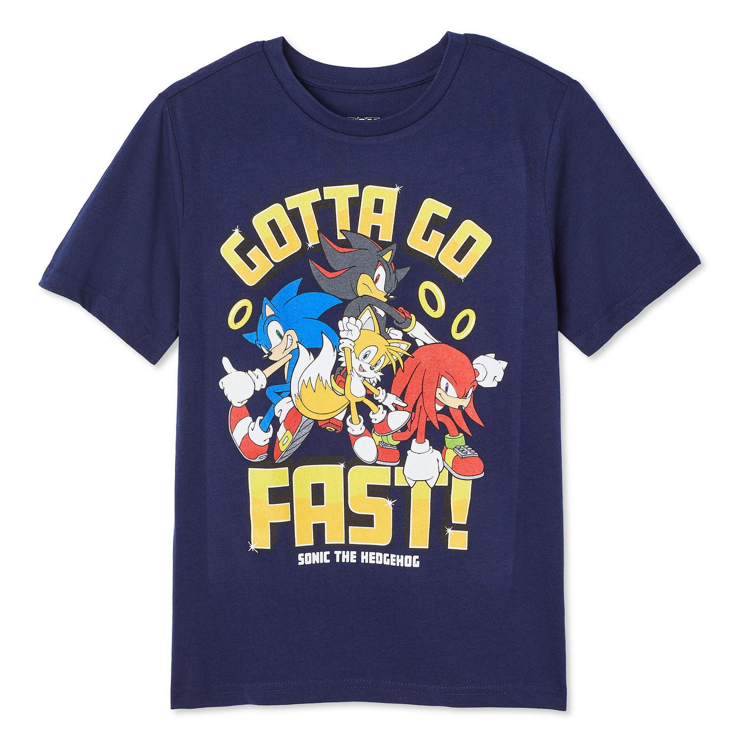 T-shirt à manches courtes Sonic le hérisson pour garçons Tailles TP–TG