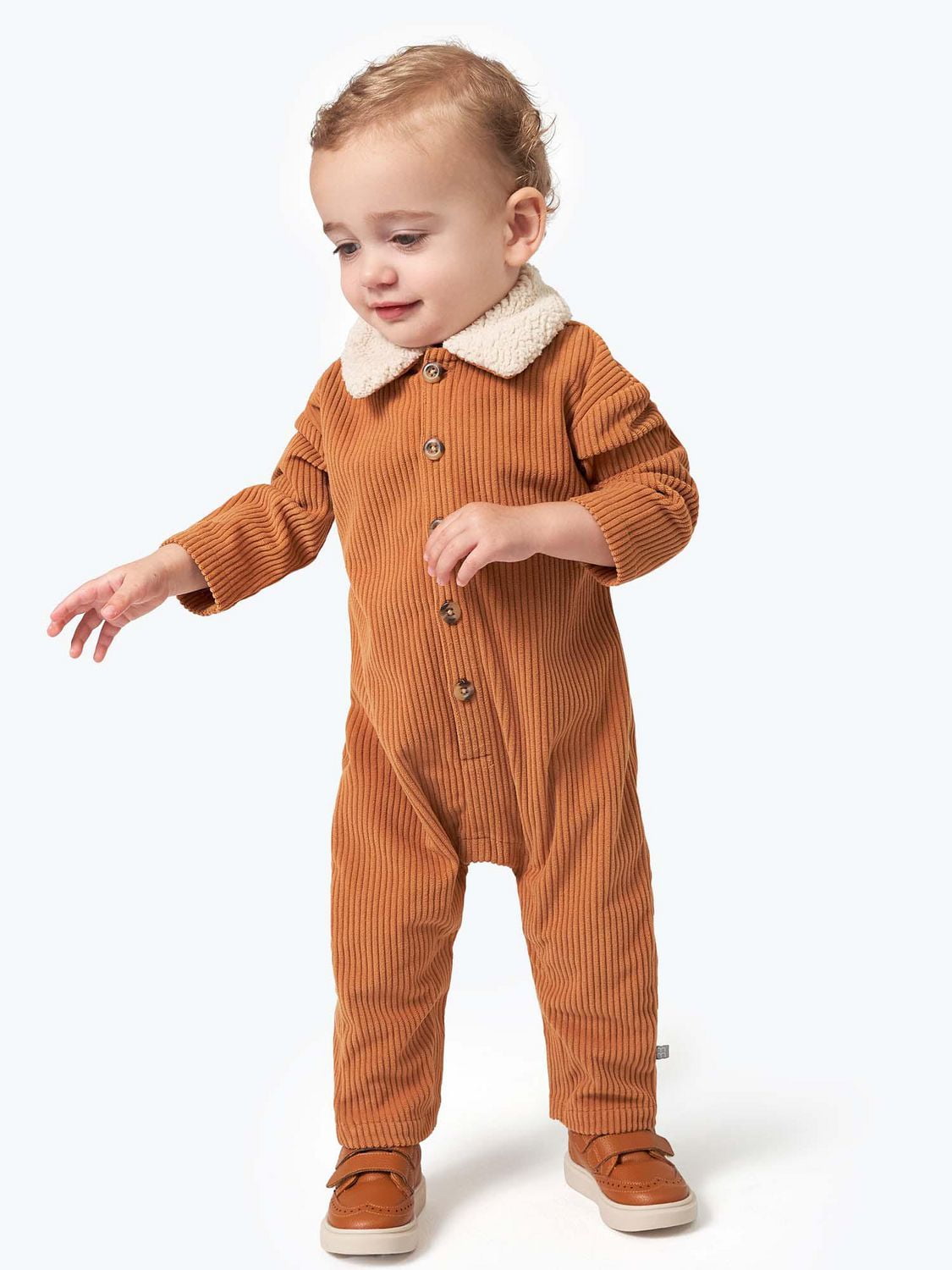 Modern Moments by Gerber - 1 piece Oversized Romper - Brown