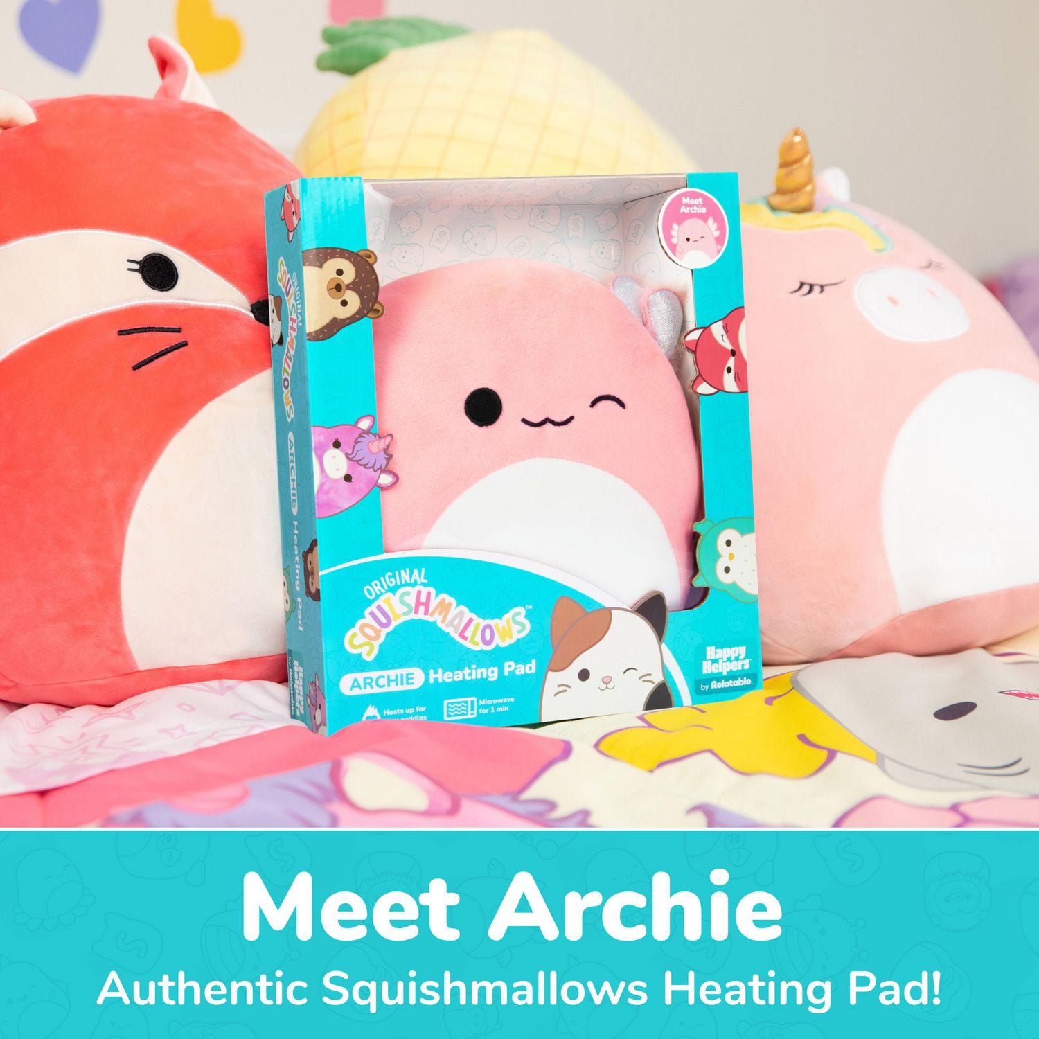 Coussin chauffant Archie Squishmallows