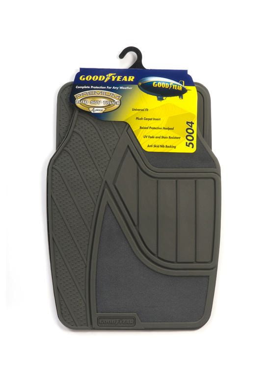 Premium Goodyear Rubber And Carpet Mat Set Black Grey Walmart Canada