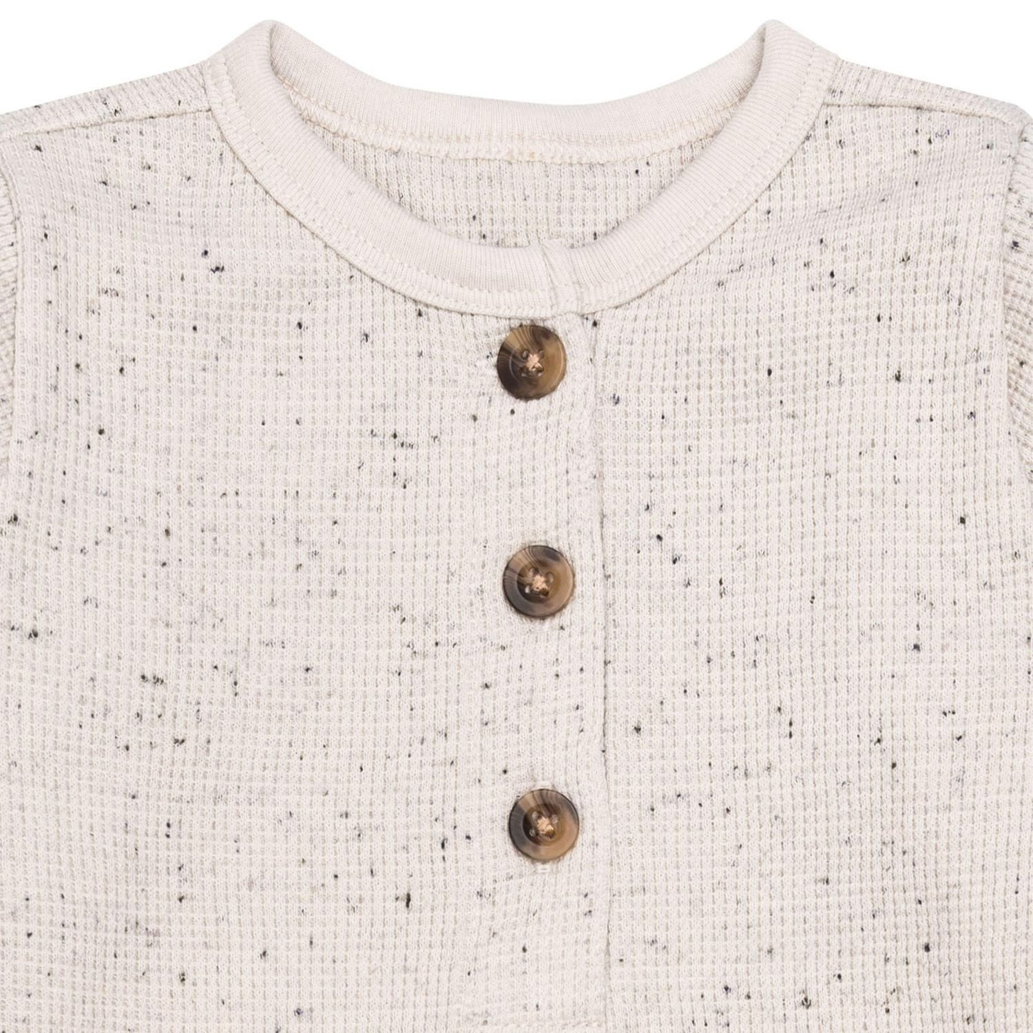 Modern Moments by Gerber - Barboteuse ample à manches longues + jambe longue - Feuilles beiges