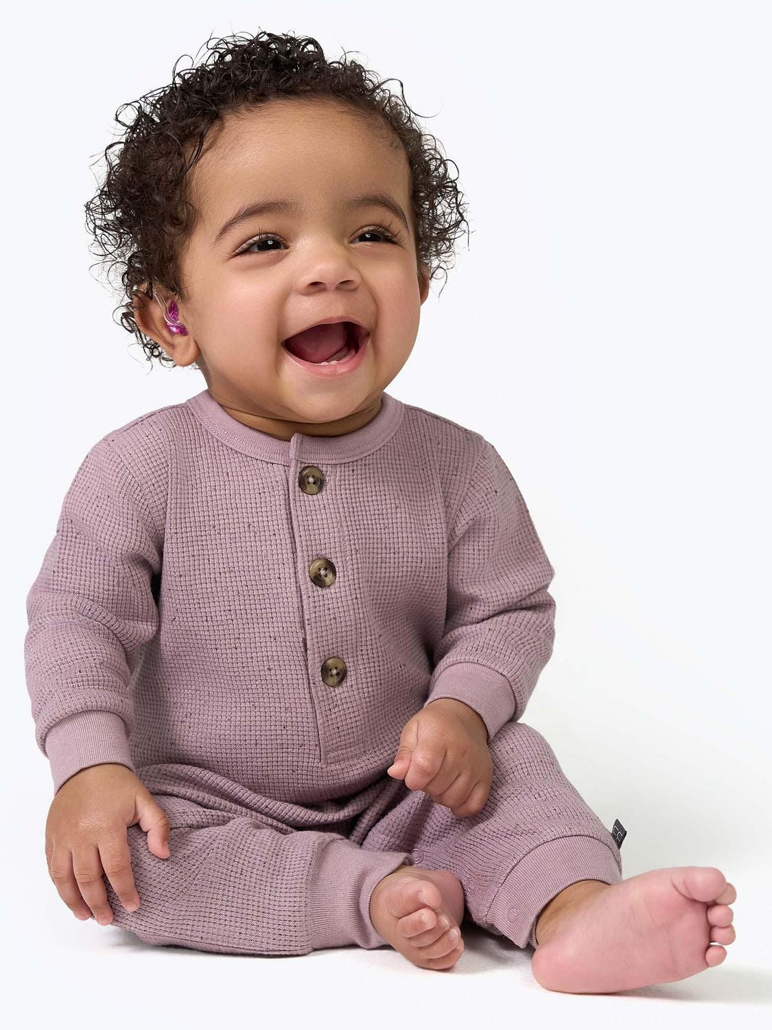 Modern Moments by Gerber - Long Sleeve + Long Leg Slouch Romper - Lilac