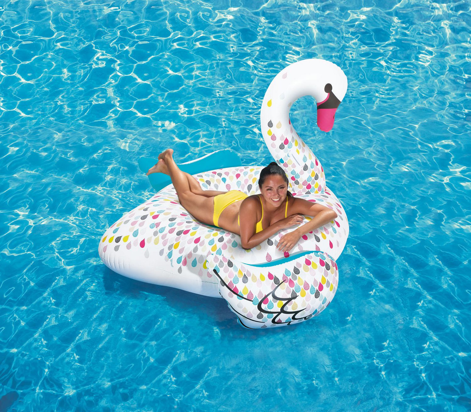 large swan pool float