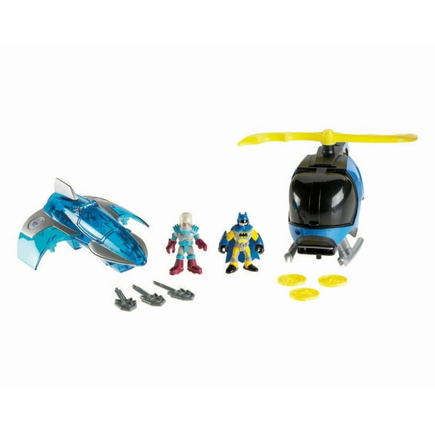 Batavion et porte-véhicules Batcopter & Mr. Freeze Jet Imaginext DC Super Friends de Fisher-Price
