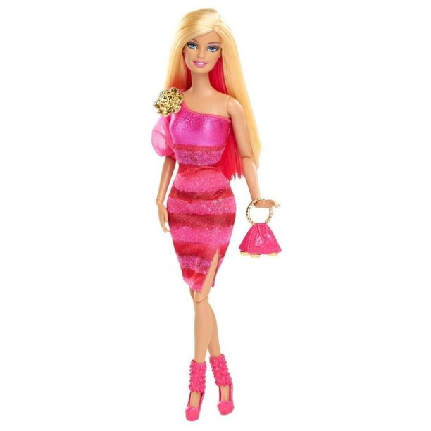 Barbie Fashionistas – Poupée Barbie avec robe rose vif