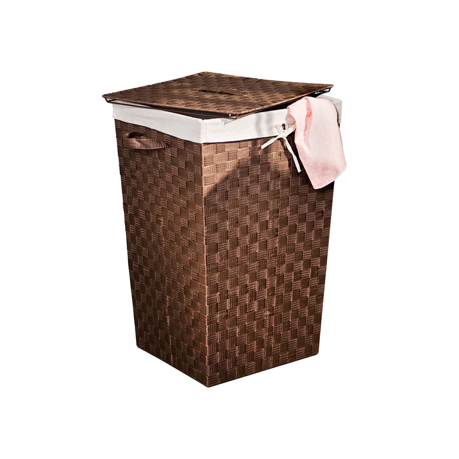 HoneyCanDo Woven Strap Hamper with Liner And Lid Walmart Canada
