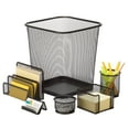 thumbnail image 1 of Honey-Can-Do 6-Piece Black Mesh Desk Set, 1 of 1