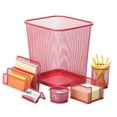 thumbnail image 1 of Honey-Can-Do 6-Piece Red Mesh Desk Set, 1 of 1