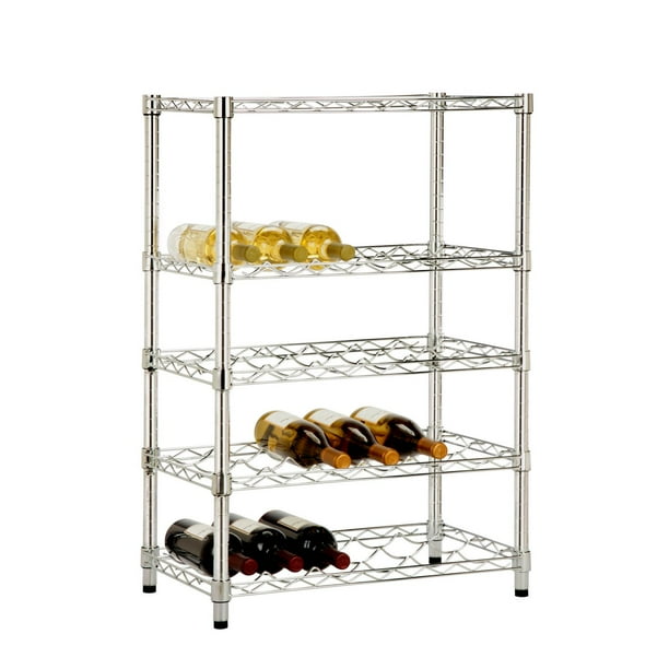 HoneyCanDo Adjustable Chrome Wine Rack Walmart.ca