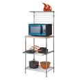 thumbnail image 1 of Honey-Can-Do Mini Microwave Rack in Chrome with Wood Top, 1 of 1