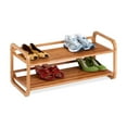thumbnail image 1 of Honey-Can-Do 2 Tier Bamboo Shoe Rack, 1 of 1