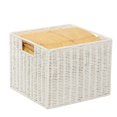 thumbnail image 1 of Honey-Can-Do Paper Rope White Storage Crate, 1 of 1