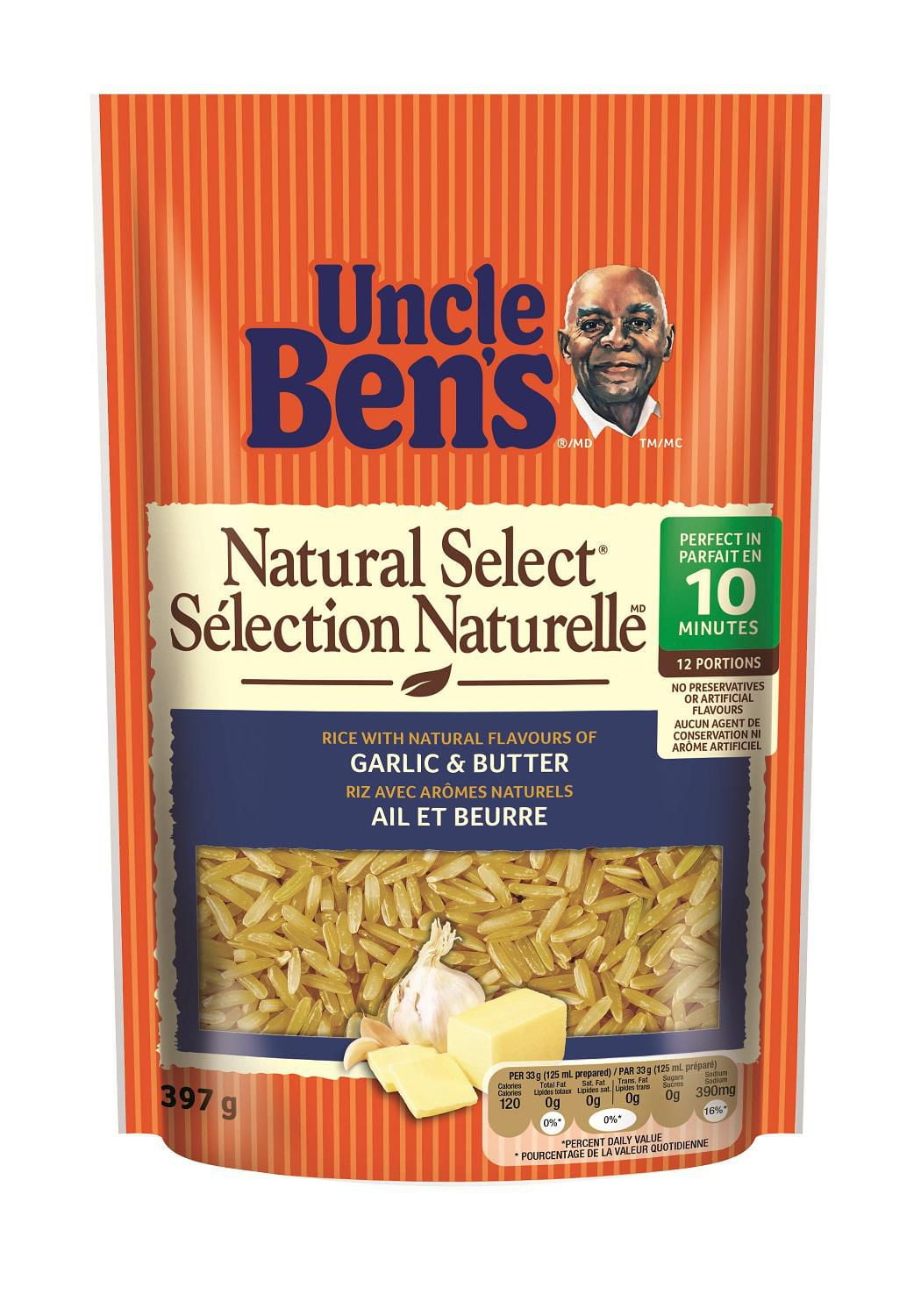 Uncle Ben's Natural Select Garlic and Butter Rice, 397g Walmart Canada