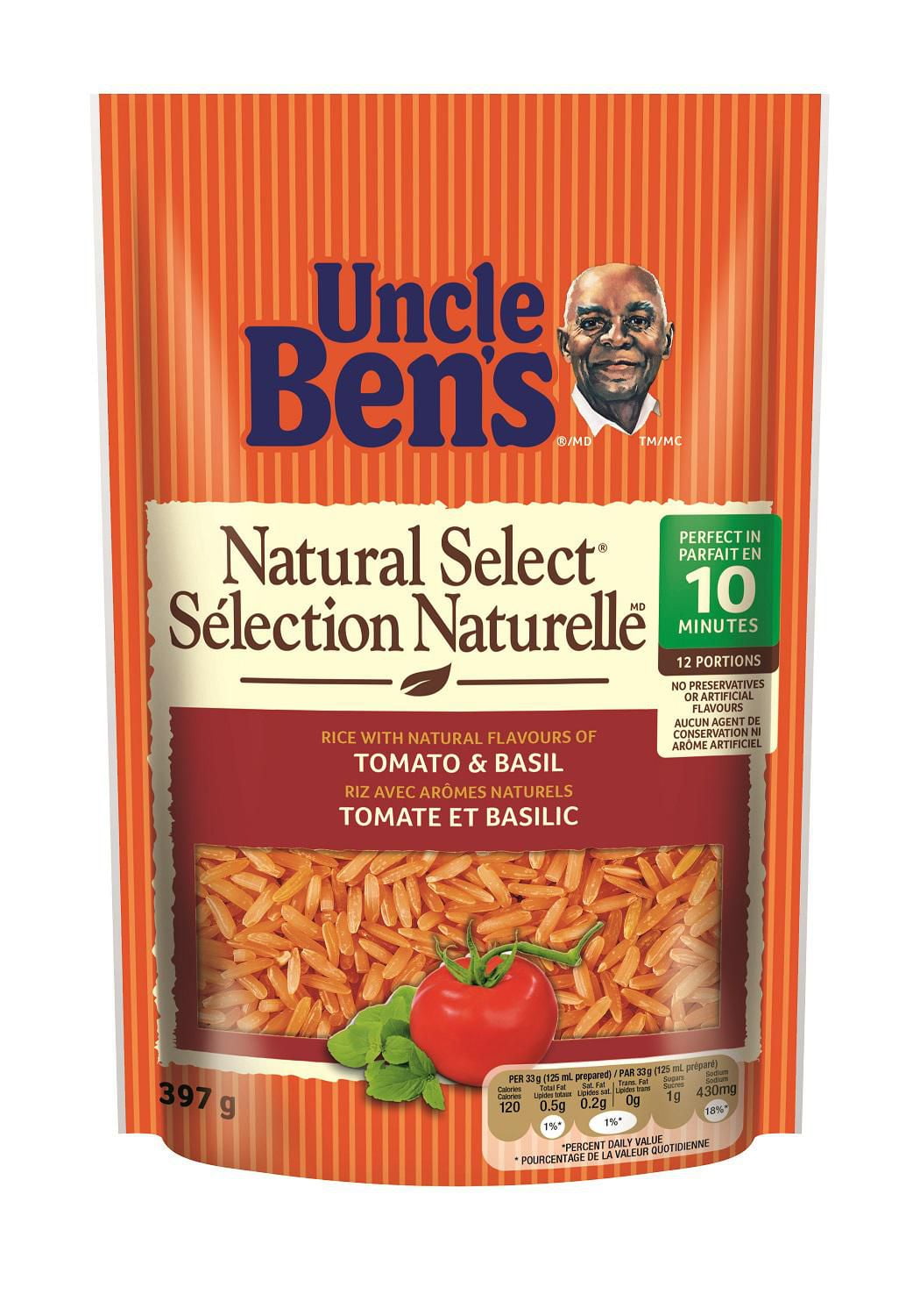 Uncle Ben's Natural Select Tomato & Basil Rice, 387g Walmart Canada