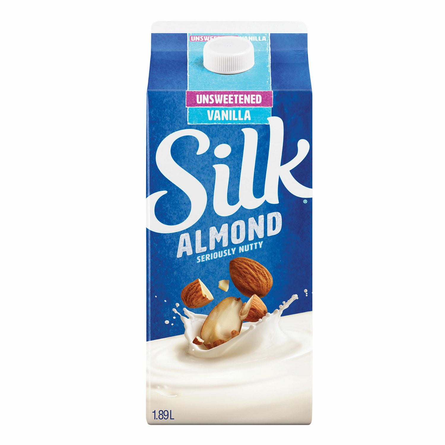 Silk Almond Beverage, Unsweetened, Vanilla Flavour, Dairy-Free, Plant ...